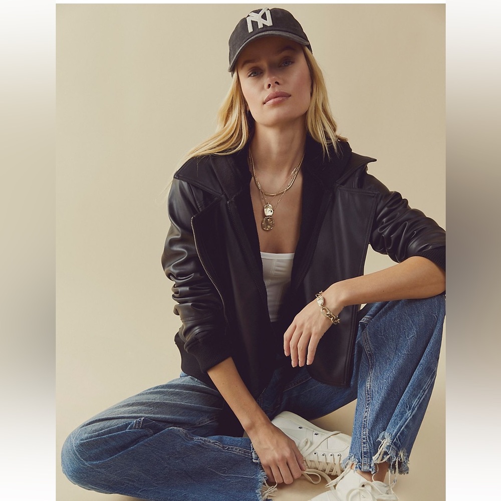 Free People Leather Jacket NWT